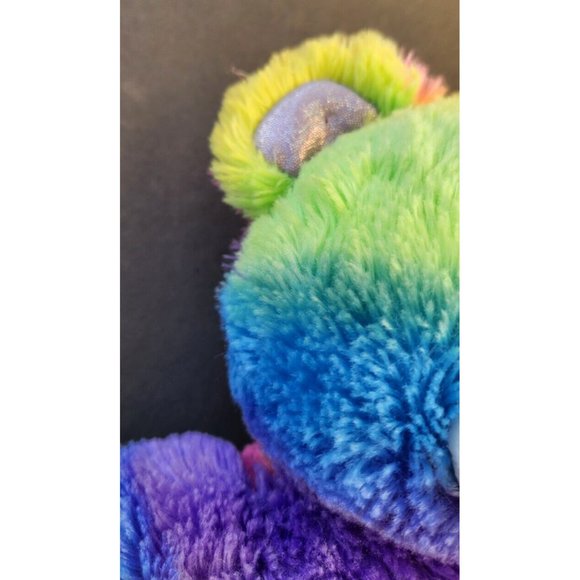Build A Bear Rainbow Tie Dye Neon Teddy - Picture 2 of 12